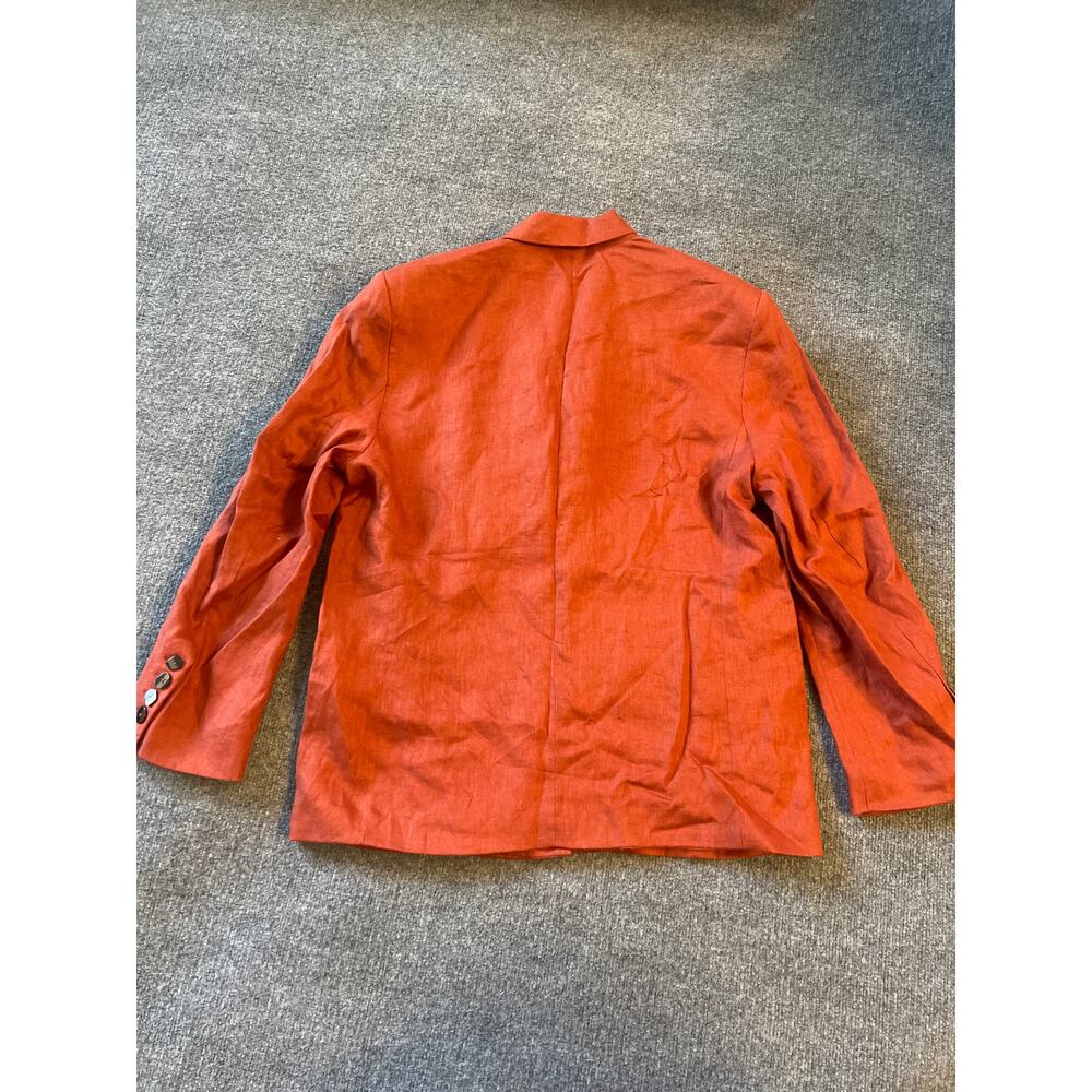 Farm Rio Burnt Orange Linen Blazer Large NWOT - Picture 4 of 12
